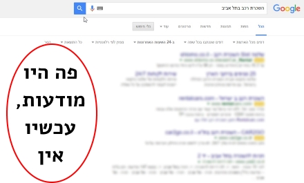 אין מודעות ממומנות בצד תוצאות החיפוש בגוגל